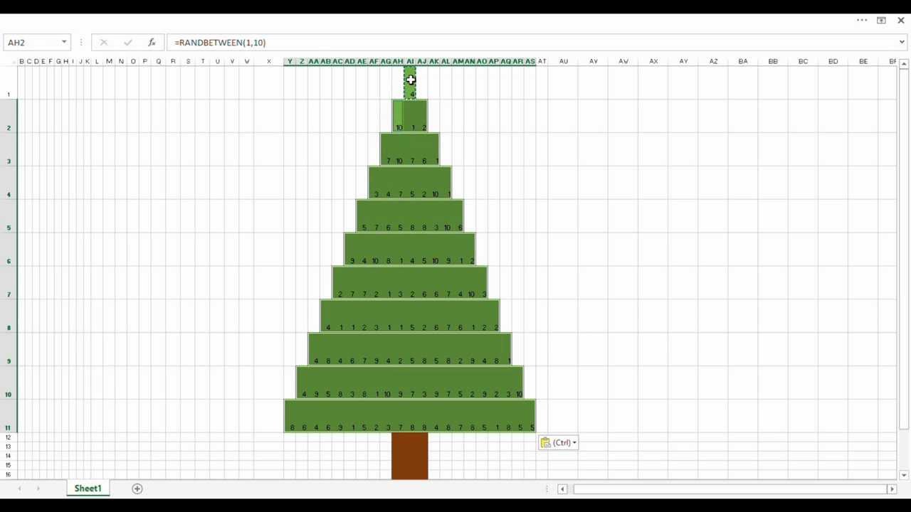 Christmas Tree Chart Excel