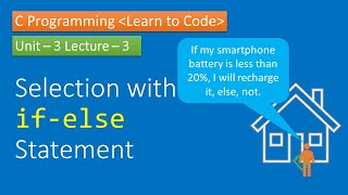 Unit-3 Lecture-3 Selection with if-else statement