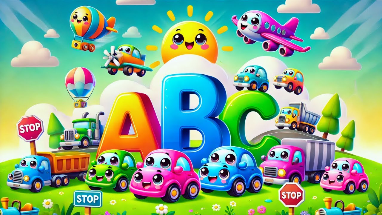 Fun ABC Vehicles for Toddlers & Kids - Learn ABC Alphabet with Vehicles ...