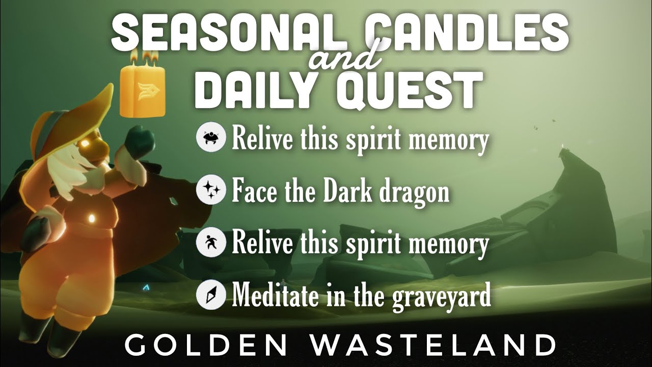 Seasonal Candles + Daily Quest in Golden Wasteland sky children of