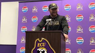 ECU offensive coordinator John David Baker after spring practice #10.