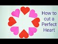 How to Cut a Perfect Paper Heart,diy paper hearts, valentine's day crafts,