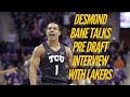 Desmond Bane Details Pre Draft Interview With Lakers, Playing With LeBron & Davis, Draft Process