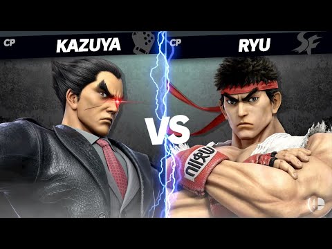 【スマブラSP】CPUカズヤ最強説　検証　VS リュウ編 （戦績は概要欄）