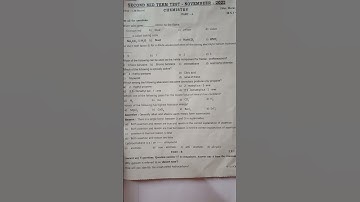 11th standard chemistry 2nd mid term question paper 2022