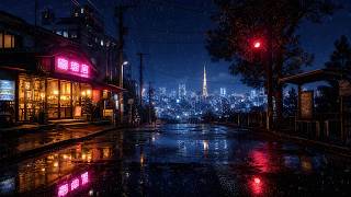 Rainy Tokyo Night 🌧️ Lofi Study Mix with 80s 90s Vibes