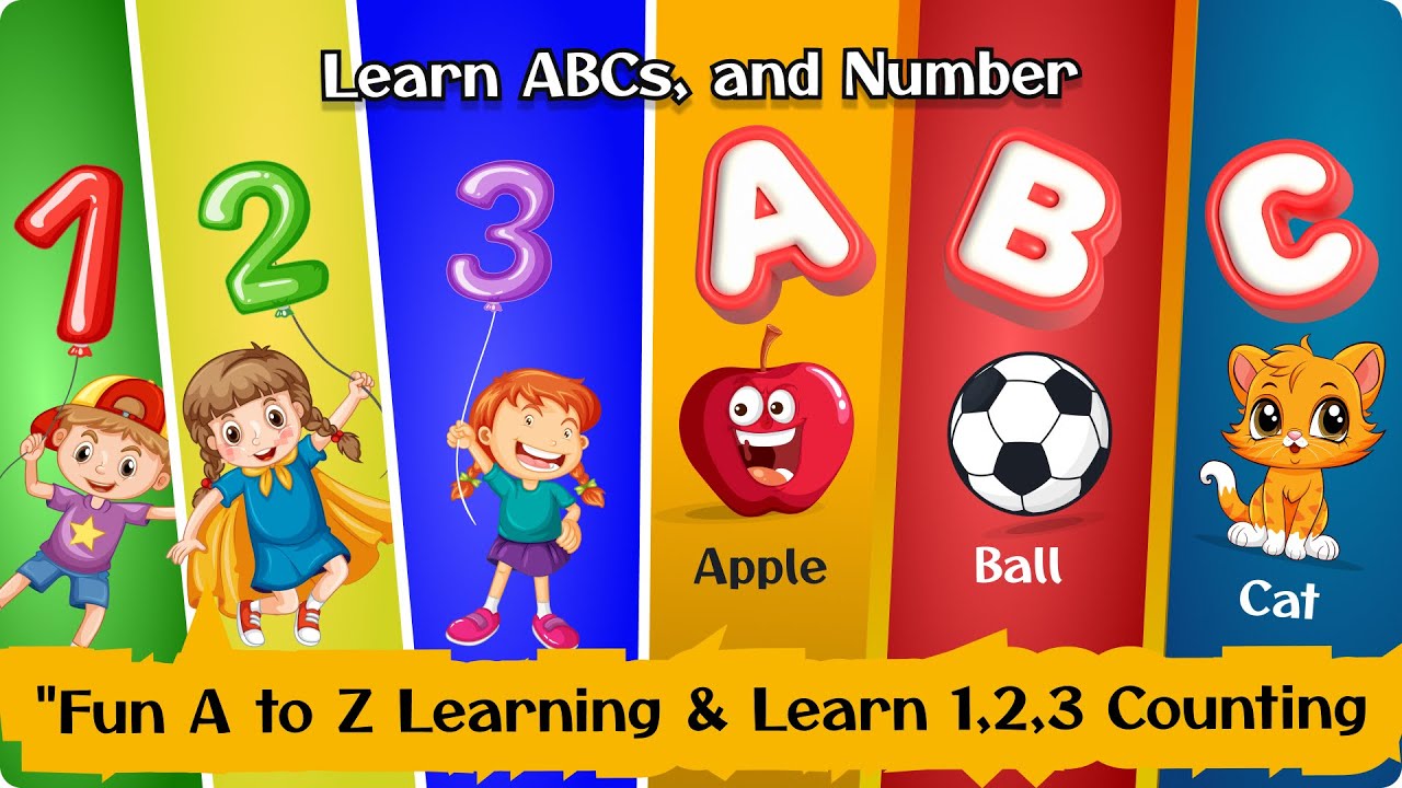 ABCD Song, Counting Numbers for Kids Learn ABC For Toddlers & Babies ...