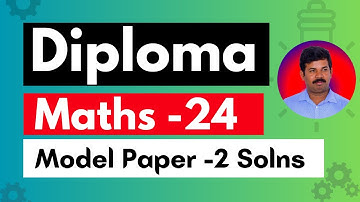 📚 Diploma Maths 2024 Model Paper 2  Solution 📚 || 20SC01T