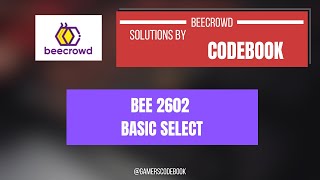 How to Start Coding Competitive Programming | URI | 2602| Basic Select | Q&A | SQL