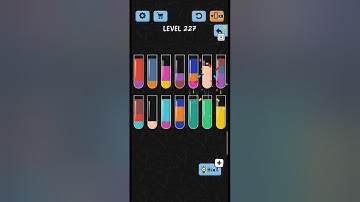 Water Color Sort Level No 227 walkthrough Solution Gameplay ,best Game for every one