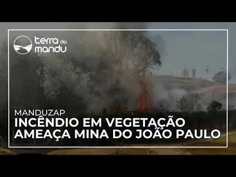 Incêndio em vegetação ameaça Mina do João Paulo em Pouso Alegre