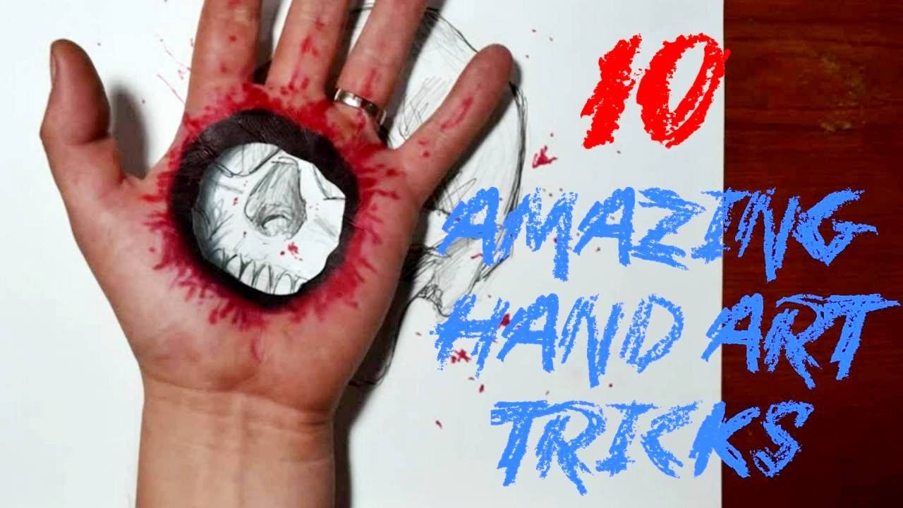 ⁣10 Amazing Hand Art Tricks