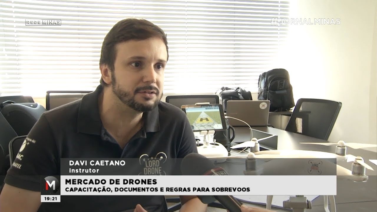 Curso de Pilotagem de Drones em Belo Horizonte. Jornal Minas e Lord Drone