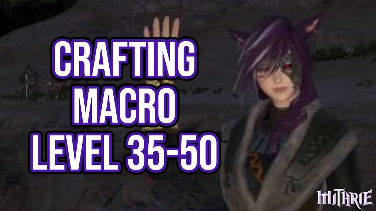 FFXIV 2.41 0449 Crafting Macro Level 35-50 80 Dur (60 Sec Guide)