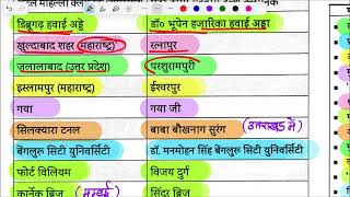 Current Affairs Notes - सथन और परवरतत नम Online Study Zone