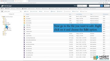 How to Edit file in the cPanel File Manager with HostSectors