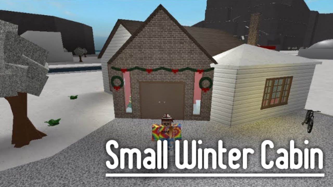Small Winter Cabin Roblox, to Bloxburg *MADE A CHIMNEY