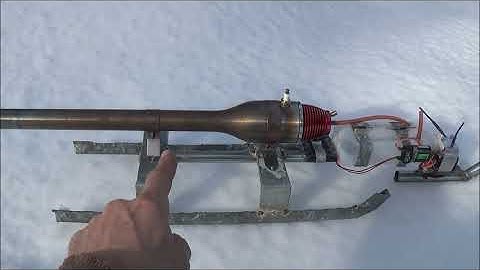 120 mph PULSE JET ENGINE powered Radio Controlled snow MISSLE!