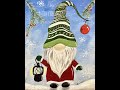 Winter Gnome Acrylic Painting Tutorial For Beginners