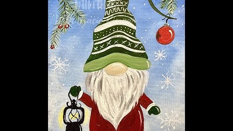 Winter Gnome Acrylic Painting Tutorial For Beginners