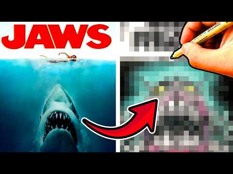 MARVEL ARTIST recreates FAMOUS MOVIE POSTERS with TRANSFORMERS??? JAWS!