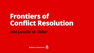 Frontiers of Conflict Resolution - Janelle M. Diller