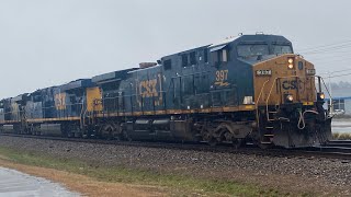 CSX 397 w/ Awesome P5 leads M692 up the McCormick subdivision