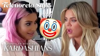 Kim Kardashian Calls Khloé & Kourtney Clowns | KUWTK Telenovelas | E