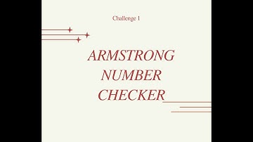ArmStrong Number Checker  - Python Logic Building Challange 1