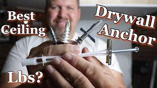 Ceiling Drywall/Sheetrock Anchor Test (EZ AnchorToggler) How many lbs will they hold?