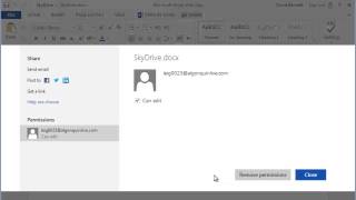 Creating and Sharing Documents with SkyDrive