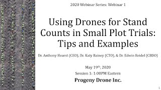 Using Drones for Stand Counts in Small Plot Field Trials