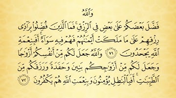 شرح أحكام التجويد لسورة النحل من الآية رقم 69 إلى 72 مع التلاوة