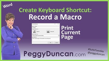 Create Your Own Keyboard Shortcut with a Macro in Word (Print the Current Page)