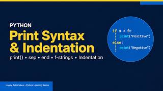 2_Python Print Syntax & Indentation | Python for Beginners