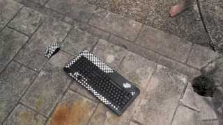 Smashing a Wireless Dell Keyboard and Mouse