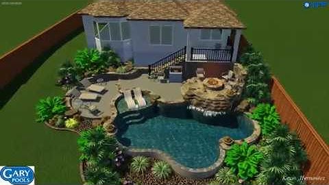 Custom Pool Design By: Kevin Hernandez of Gary Pools. 2018