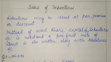 #4 Issue of Debentures dk goel solutions class12 in hindi Issue of Debenture at Par Premium Discount