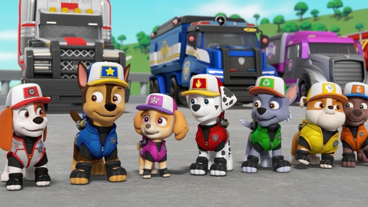 Rocky Adds a Long Ladder to Marshall's Firetruck - Rocky's Garage - PAW Patrol Cartoons for Kids