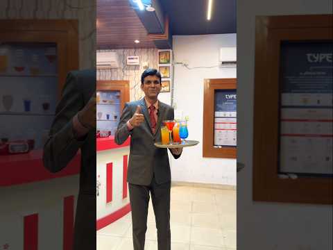 Professional Salver Carrying Technique in Action! #hotelmanagement