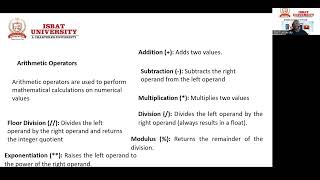 session 3  operators and expressions