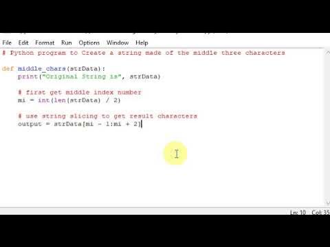 Python program to Create a string made of the middle three characters ...