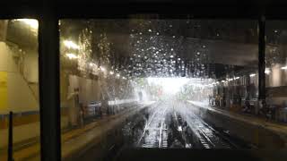 [雨の中でも元気に走る！] JR奈良線 103系 普通城陽行き全区間 前面展望
