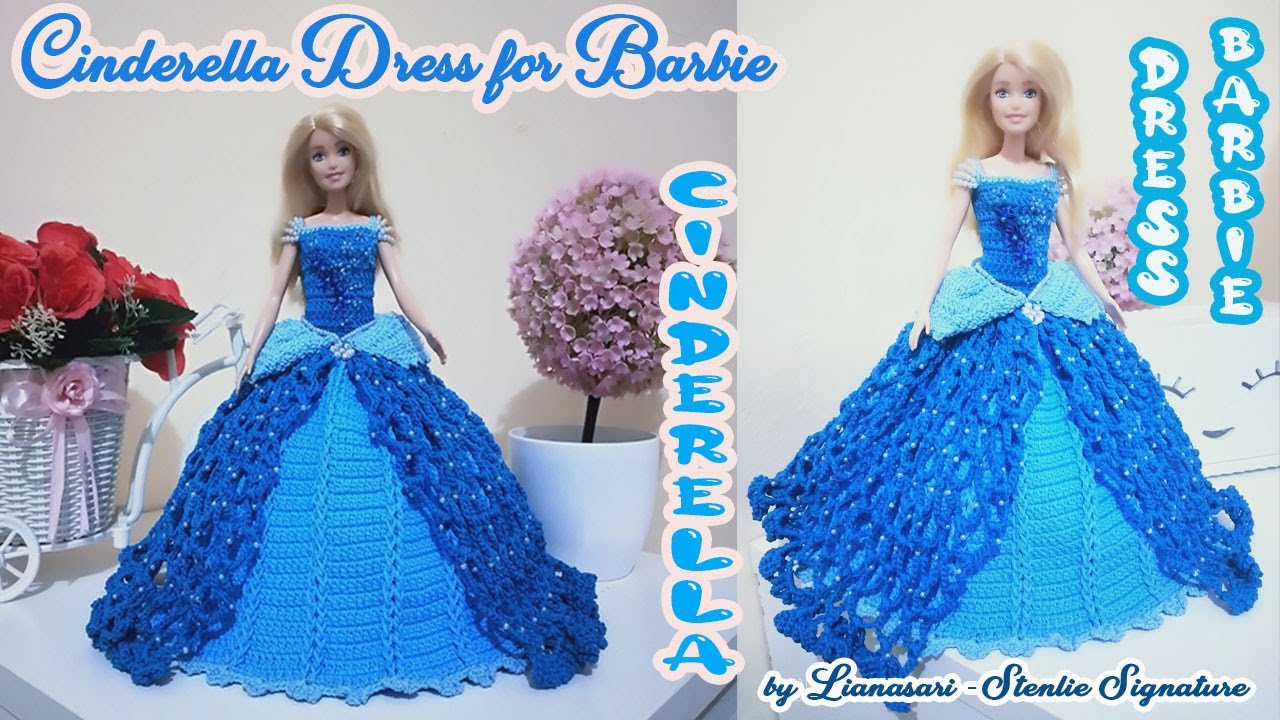 How to Make Crochet Party Dress For Barbie Dolls - Top With