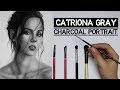 Catriona Gray Portrait | How to Shade Skin and Hair using Charcoal | Philippines
