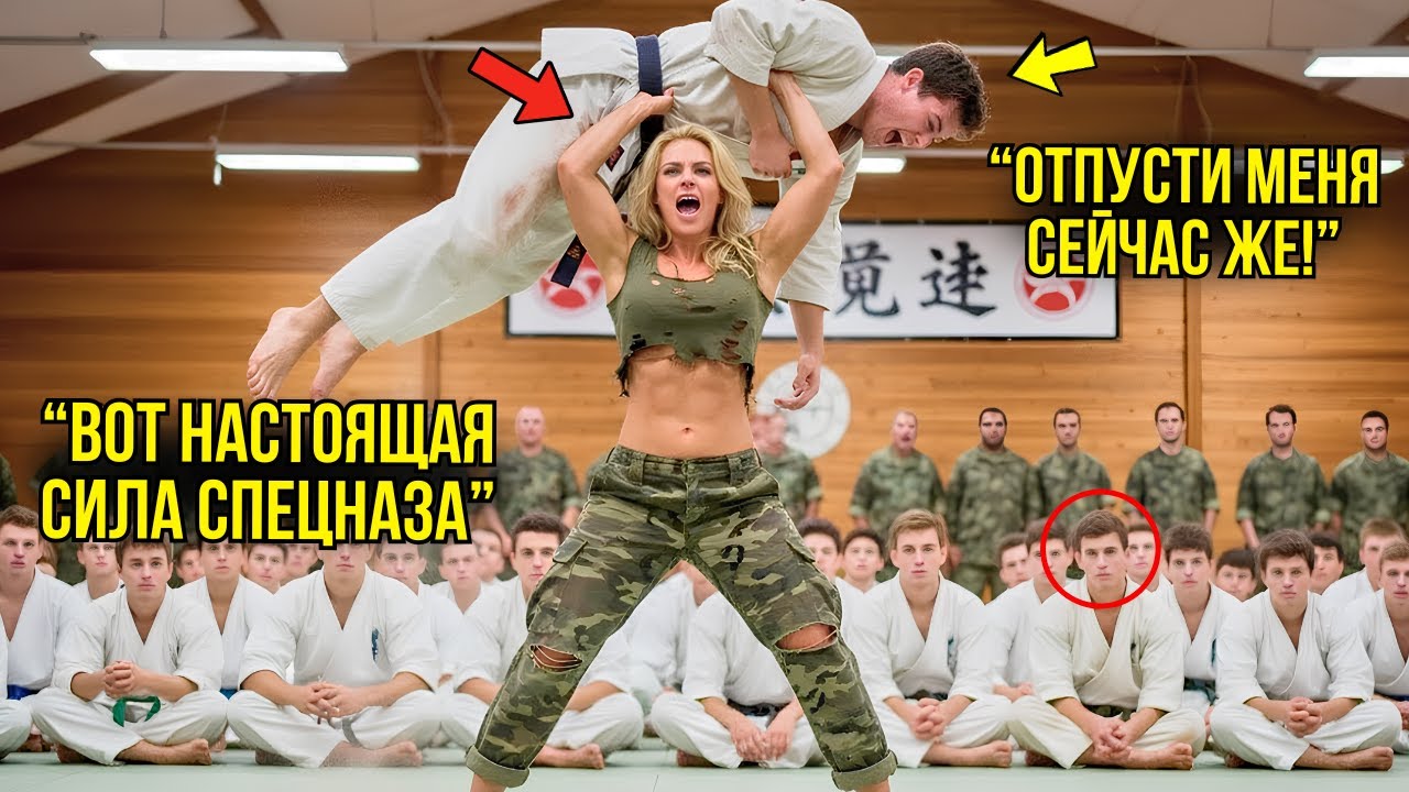 Хулиган С Чёрным Поясом Смеялся Над Девушкой В Камуфляже — Она Уложила Его На Глазах У Всех