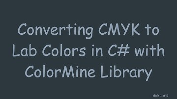 Converting CMYK to Lab Colors in C# with ColorMine Library