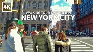 [4K] NEW YORK CITY - Walking Tour Lower Manhattan, Soho, little Italy & Chinatown, NYC, USA, 4K UHD