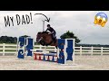 MY DAD TRIES SHOWJUMPING!