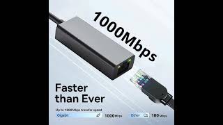 USB Type C Ethernet Adapter 100/1000Mbps USB 3.0 RJ45 Wired Network Card For PC Windows XP 7 8 10..